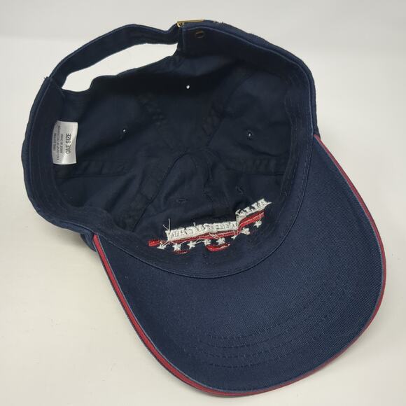 All American Grandpa Slideback Baseball Cap Blue One Size Adjustable Embroidered - Picture 7 of 9